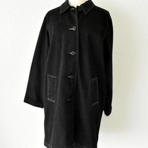 denim & co // denim coat // large oversized black